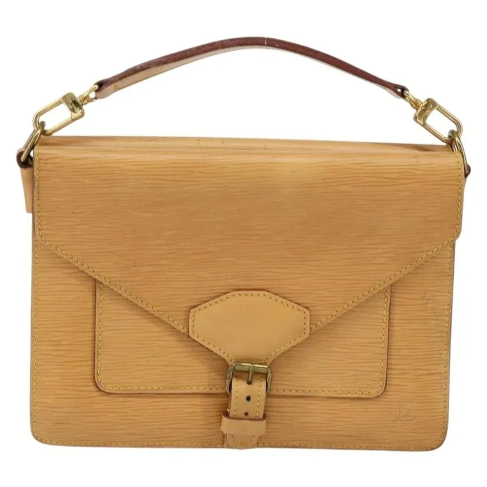 LOUIS VUITTON Epi Biface Hand Bag 2way Beige